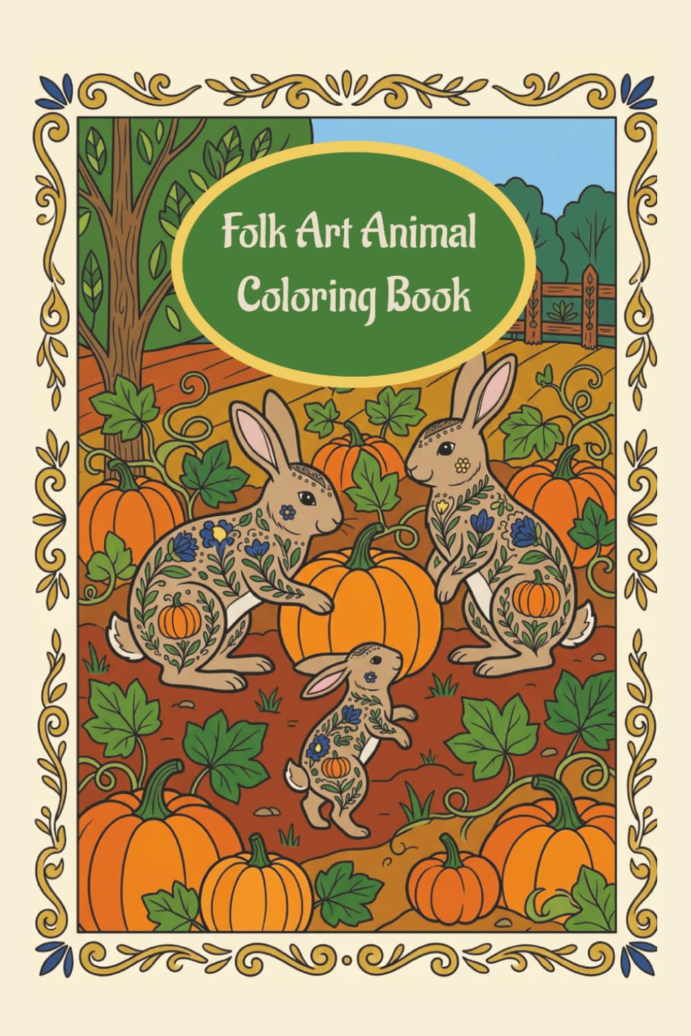 Scandinavian Folk Art Coloring book for Adults