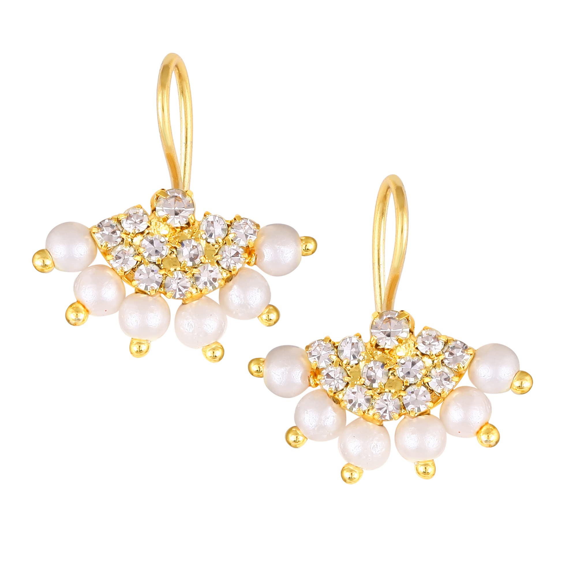 Vighnaharta Maharashtrian tradition Bugadi, Bugdi, Gold Plated Copper alloy Artificial Stones and Pearls Work Press Bugadi Earrings valentine day gift valentineday gift for her gift for him gift for women gift for men love gift gifts ValentinesDay202 (B0BGC4ZLDX) Amazon Price History, Amazon Price Tracker
