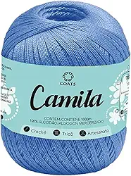 Fio Camila Fashion 500, Linha para Crochê, Diversas Cores - Coats Corrente - UNIDADE (130 AZUL MÉDIO)