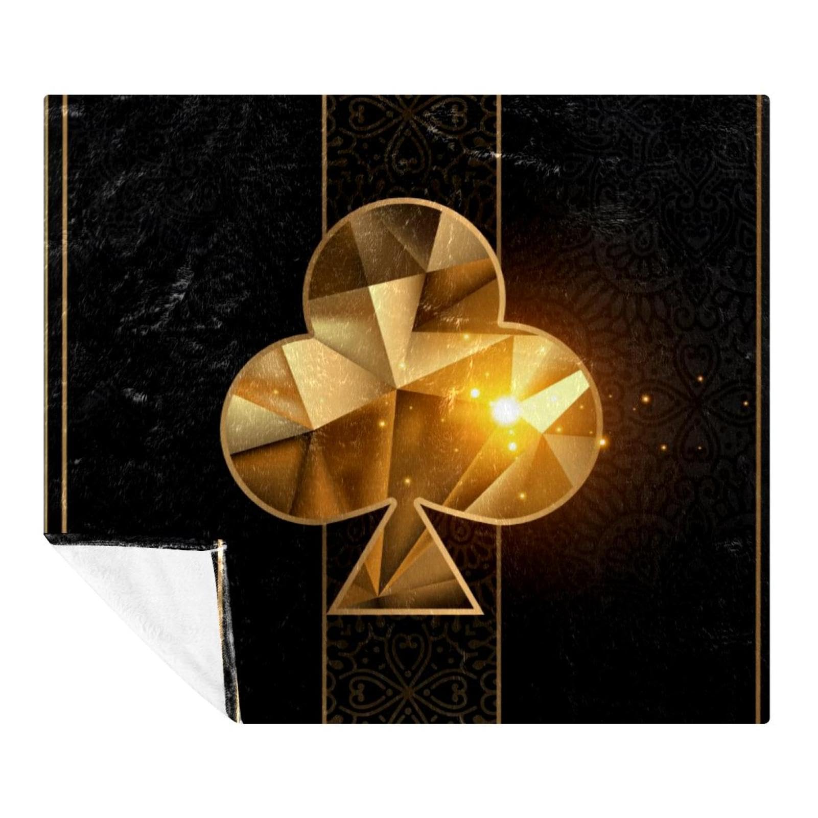 Couverture microfibre Shining Ace of Clubs contre le froid sur le lit et le sofa