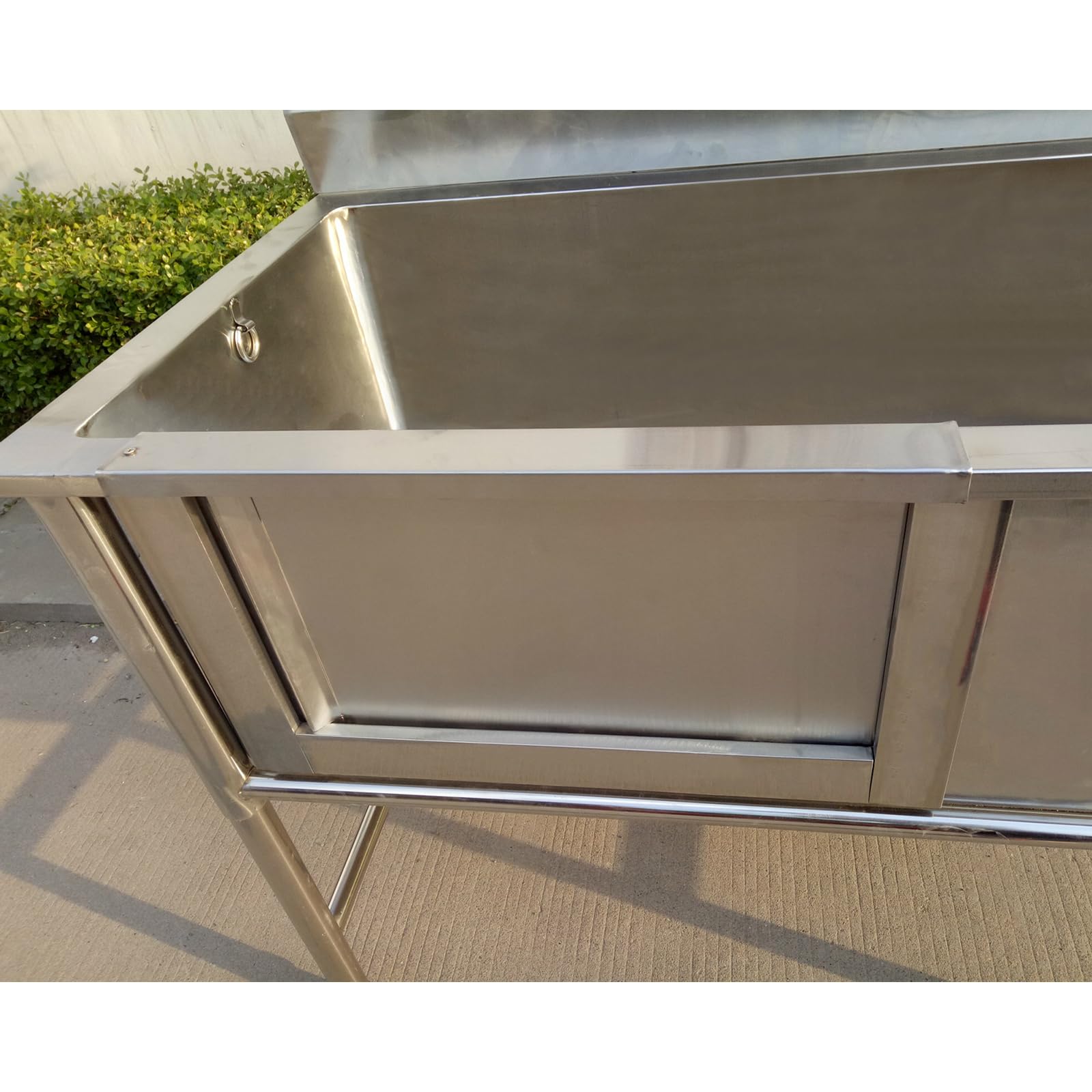Vasca da Bagno per toelettatura Cani di Grandi Dimensioni, Vasca da Bagno Professionale in Acciaio Inox per toelettatura Cani, Vasca per toelettatura Cani,47in/120cm