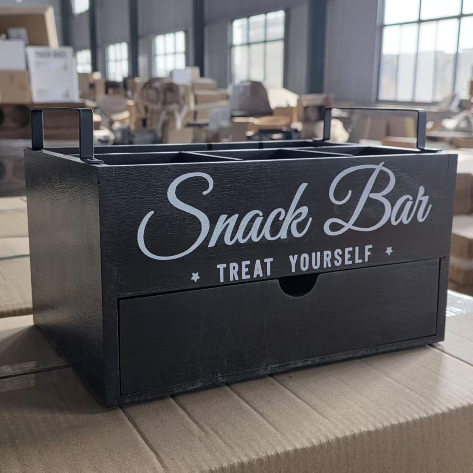 Organizador de Aperitivos de Encimera, Estación para Bolsitas de Té, Caja de Aperitivos Espaciosa Y Multiusos