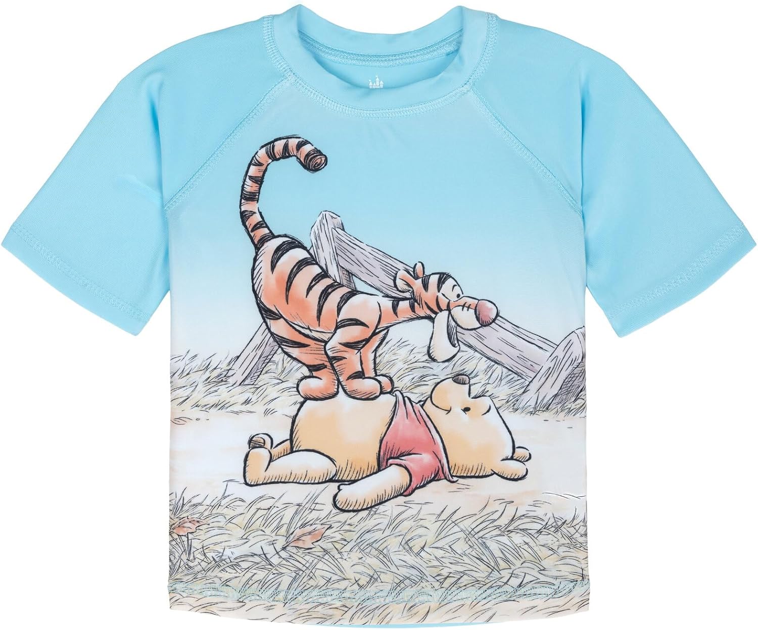 Disney Baby Raglan Rash Guard and Swim Trunks UPF 50+ Outfit Set Infant Sizes (12 Months - 24 Months)