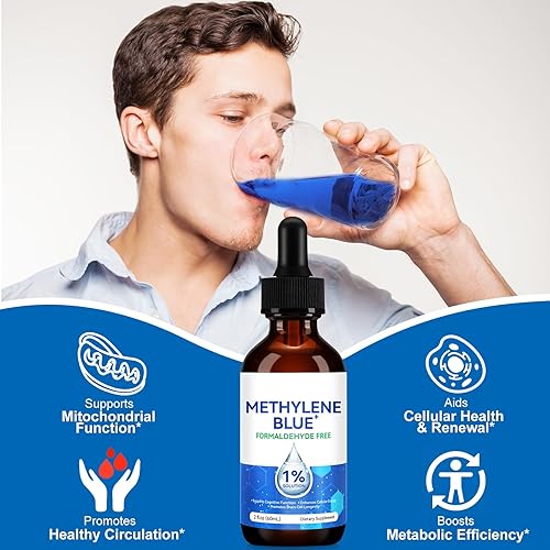 Miniatura 6 de Gota líquida de concentración 1% azul de metileno, alta pureza, formaldehído y sin alcohol, para afilar el borde mentalpotenciador de ingenio, 2.0