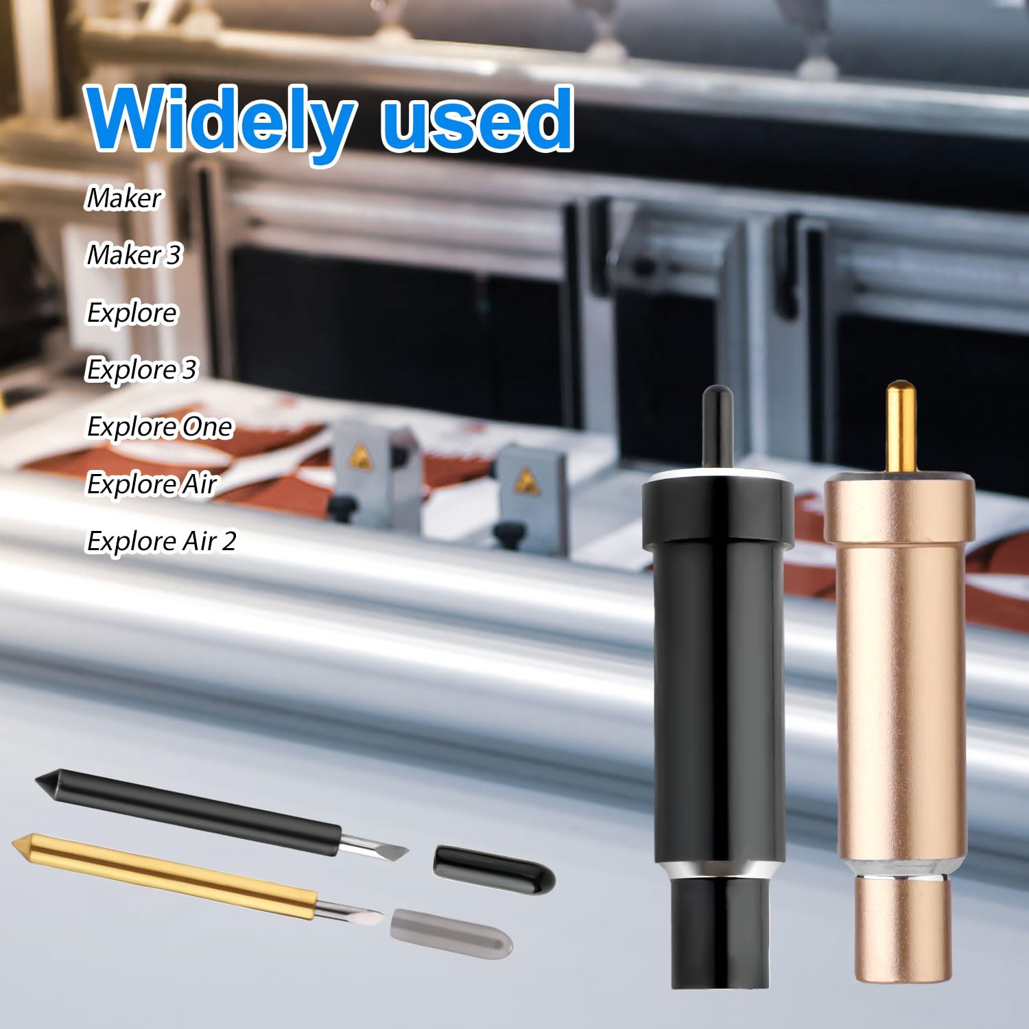 Paquete de 14 Cuchillas de Punta Fina y Bloques de Cuchillas, Cuchilla de Corte Profundo y Carcasa Resistentes de Repuesto de Cuchilla de Punta Fina Compatibles con Explore Maker
