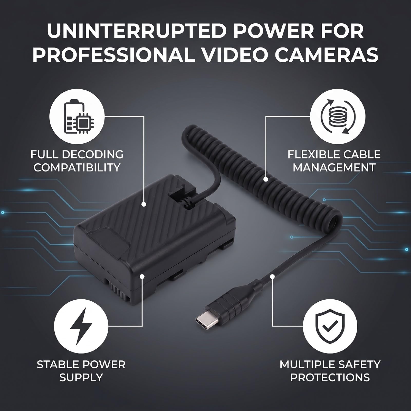 Naroote Cavo Batteria Fittizio, Compatibile con Serie PMW EX e PXW
