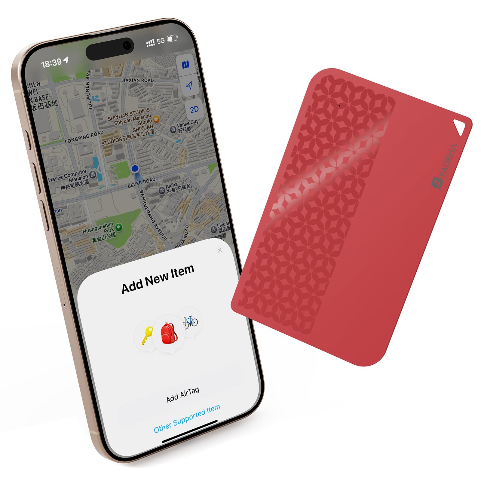 2025 [Apple MFi Certified] (iOS Only) Bluetooth Tracker Smart Card for Apple Find My iPhone Wallet GPS Tracker, 5-10 Years Staying Power, Keys Finder and Item Locator for Keys, Bags, Passport