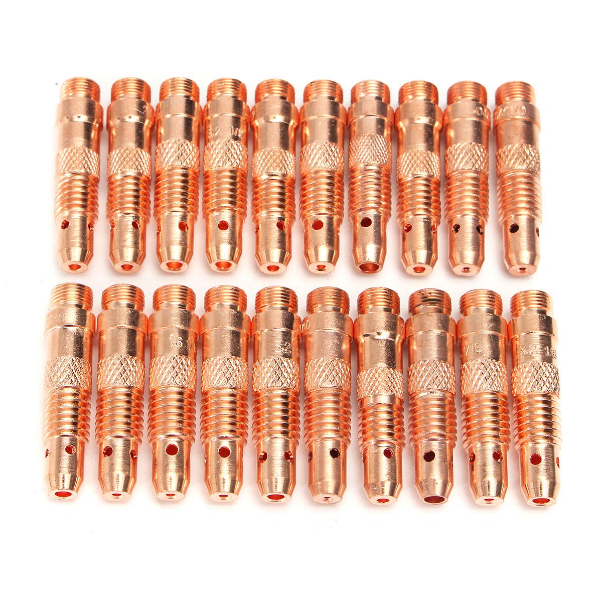 KingLan 63 Unids TIG Collets Cuerpo Detrás De La Tapa Fit TIG Solta De Soldadura Consumibles Wp17 18 26 63Pk