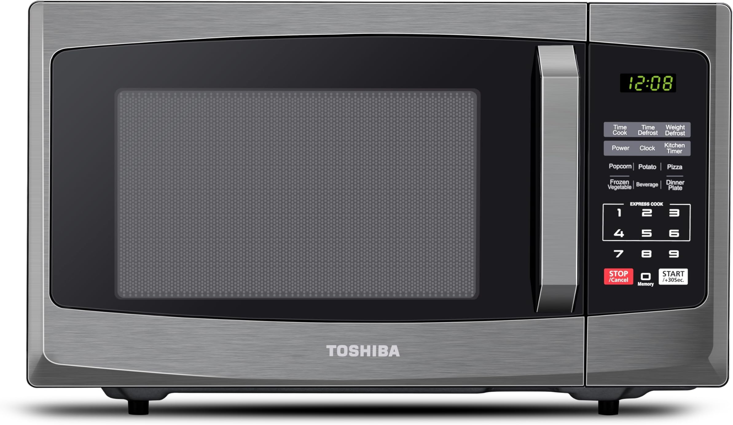 800w 23L Microwave Oven with Digital Display, Auto Defrost, One-touch Express Cook with 6 Pre-Programmed Auto Cook, and Easy Clean - Black - ML-EM23P(BS)