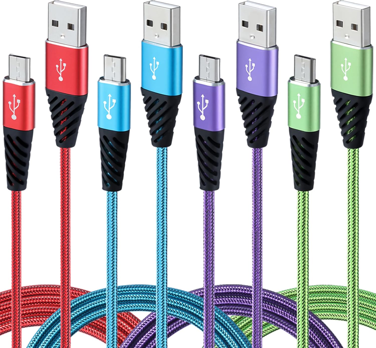Bynccea Micro USB Cable 6FT 4-Pack Phone Charger Android Nylon Braided Android Charger Cables Fast Charging Compatible with Samsung Galaxy J8/J7/S7/S6/Edge,Note5,LG,Sony,HTC,Moto,Xbox,PS4 Bynccea Micro USB Cable 6FT 4-Pack Phone Charger Android Nylon Braided Android Charger Cables Fast Charging Compatible with Samsung Galaxy J8/J7/S7/S6/Edge,Note5,LG,Sony,HTC,Moto,Xbox,PS4
