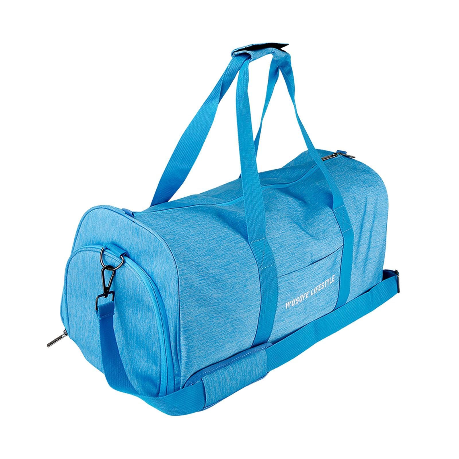 Gym Sport Bag Nylon Travel Duffel Bag for Tennis Outdoor Activities Exercise Blue-image-36