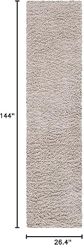 Vista 83 de SAFAVIEH Venus Shag Collection - Alfombra decorativa, 2 pies 7 pulgadas x 5 pies, color marfil, diseño sólido, no desprende pelusa y de fácil