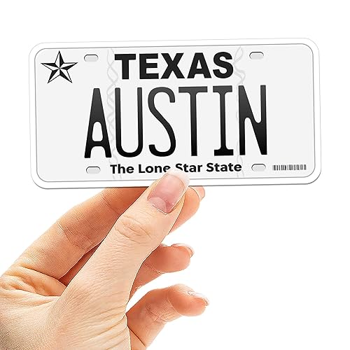 Miniatura 7 de Texas License Plate Stickers - 15 TX City Options - Texas Bumper Sticker for Car - Houston Austin Dallas San Antonio Decals for Hydroflask (Buda)