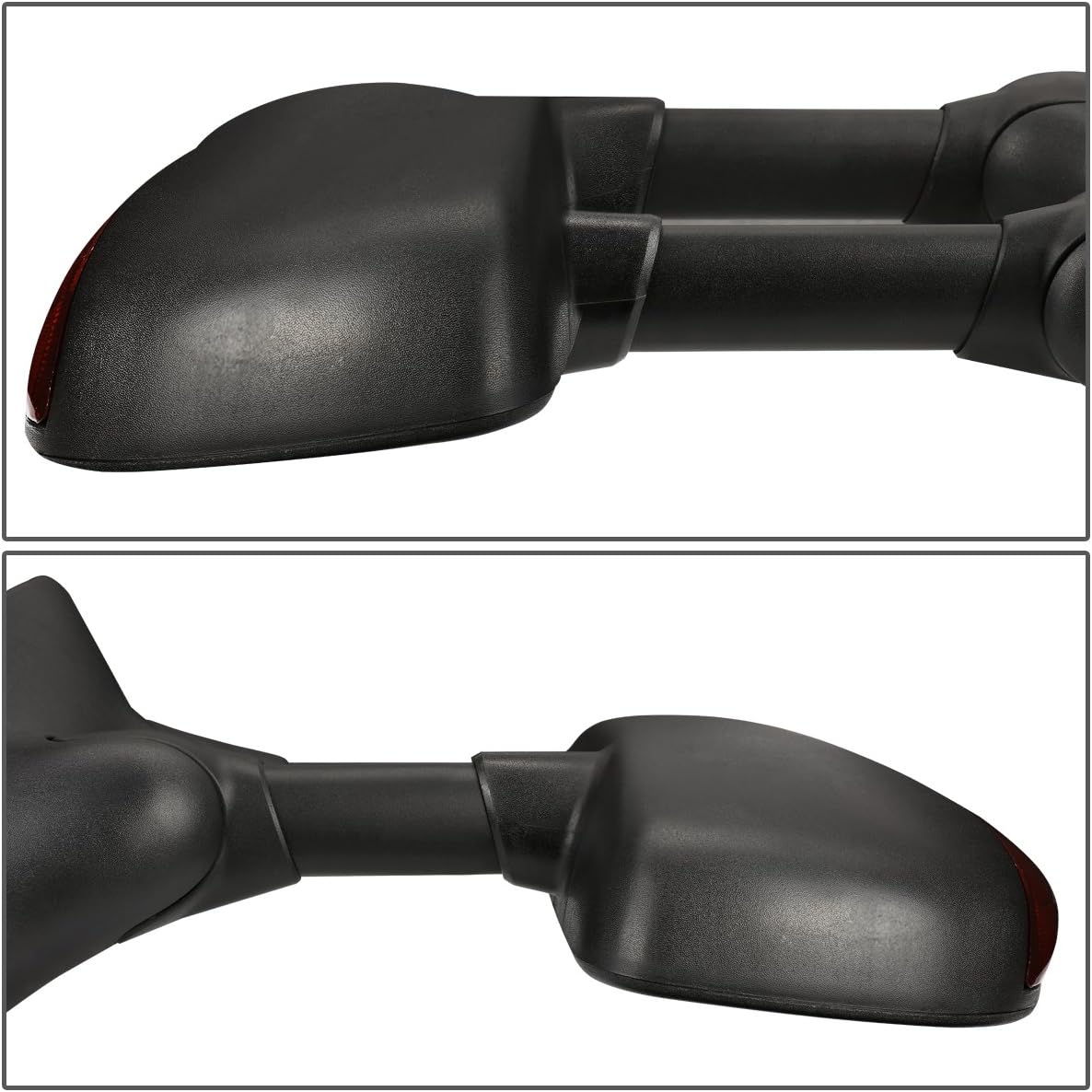 Crаzу Clеаrаnсе DNA Motoring TWM-004-T666-BK-AM Pair of Manual Adjustment Telescoping Towing Side Mirrors W/Turn Signal Light Compatible with 99-07 F250 / F350 / F450 / F550 Super Duty