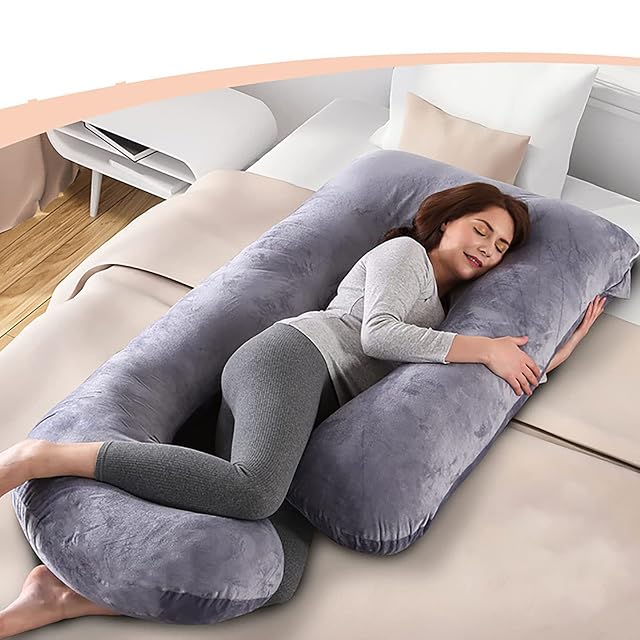 Maternity Pillow Ergonomic Design can Support The Abdomen Knees and Buttocks Portable Whole Body Pillow