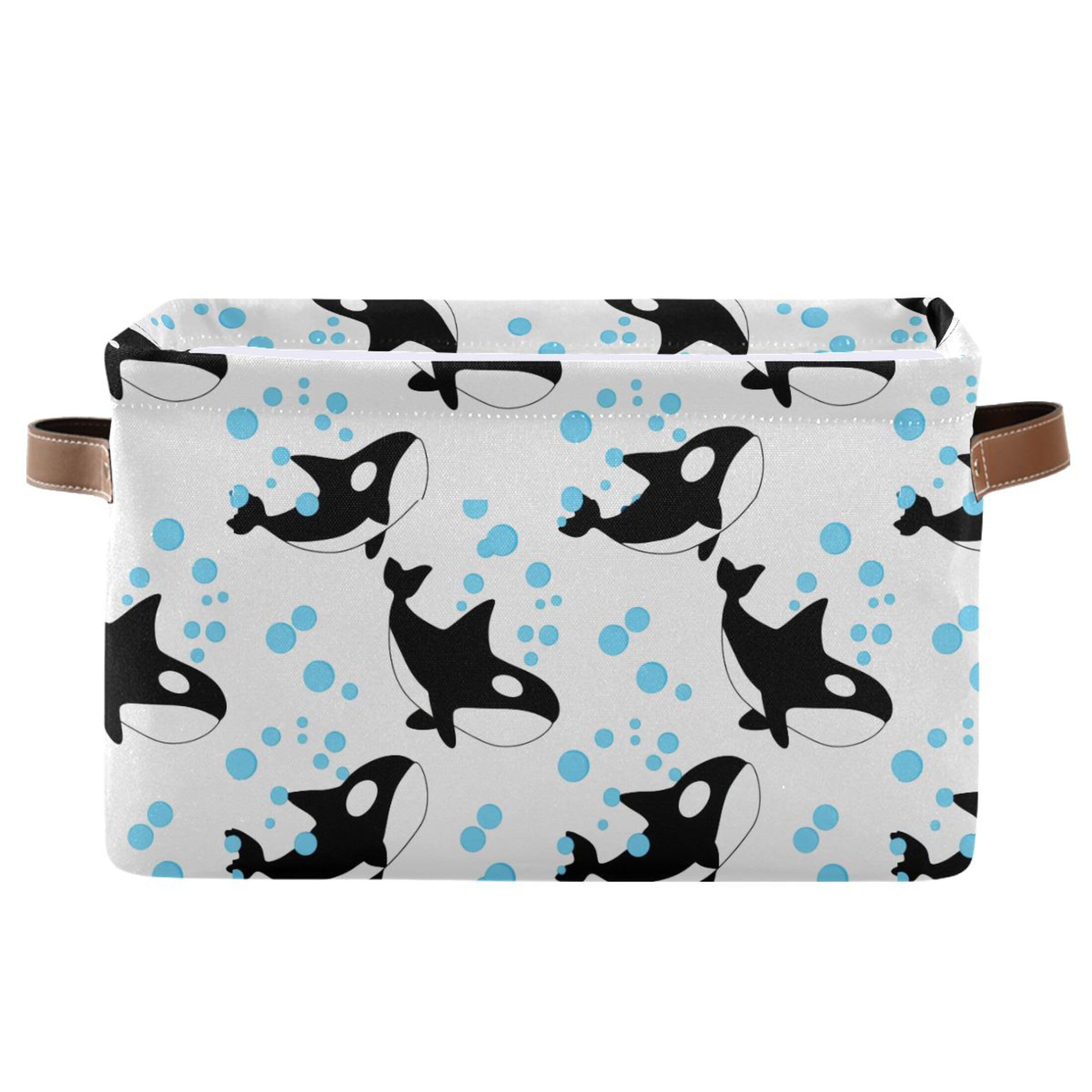 Paniers de rangement blancs mignons pour coffre à jouets bébé