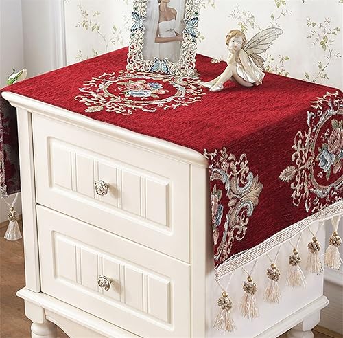 Miniatura 6 de Utobanh Funda simple para mesita de noche, tela de cojín de tela, moderna, universal, para dormitorio, gabinete de dormitorio, (15.7 x 35.4