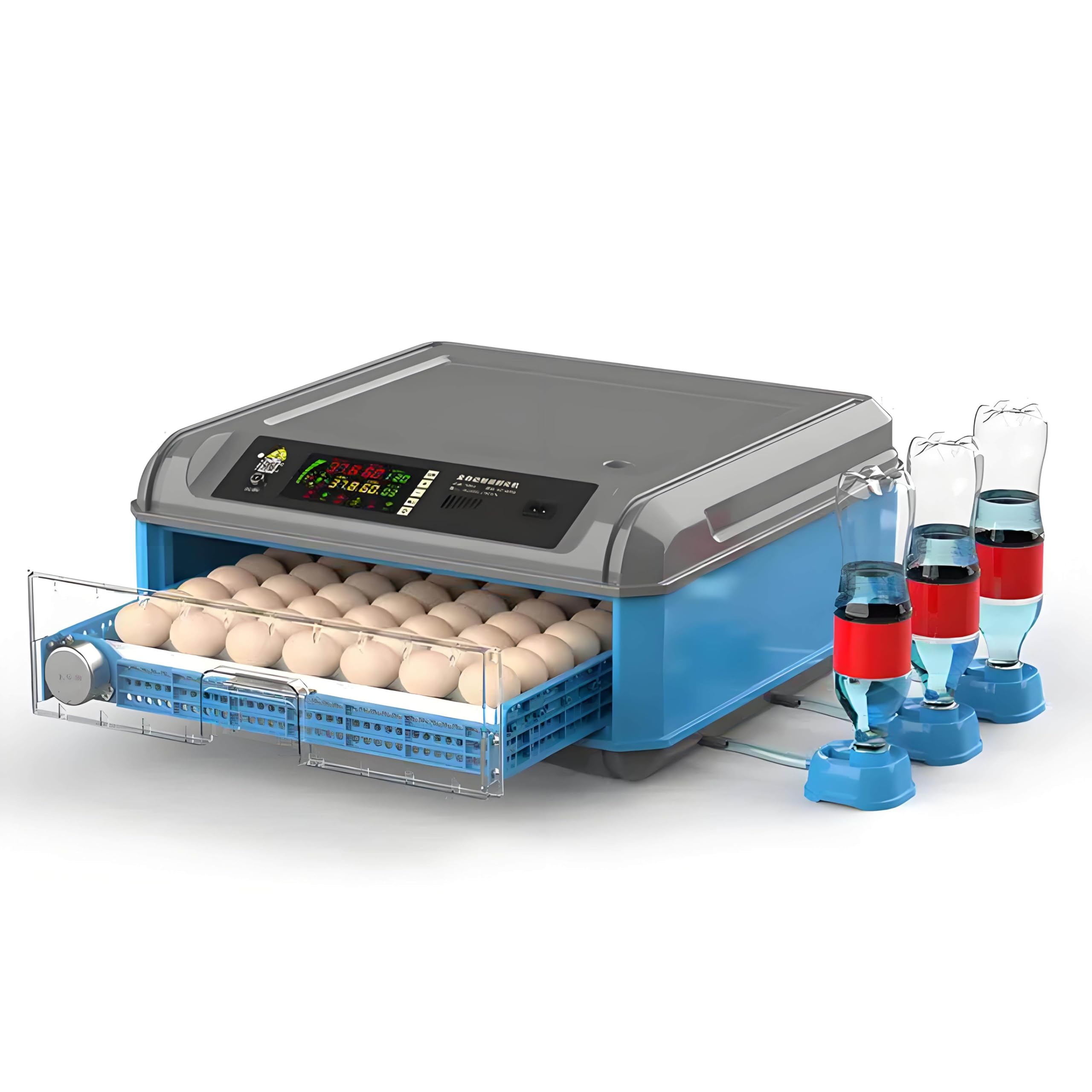 Incubatrice Uova Automatica Incubatrice per Pulcini 256 Uova 4 Ventilatori Adatto per Polli, Anatre, Oche E Uccelli Layer1:64eggs