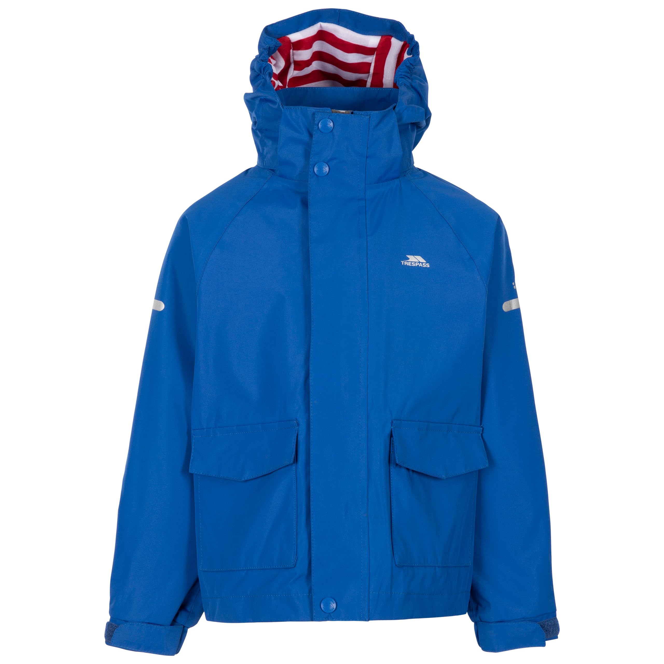 Trespass Kids Waterproof Jacket Unpadded With Detachable Hood Bluster