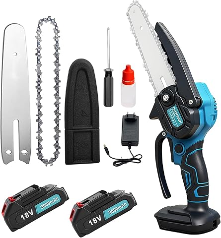 Motosierra de batería de 6 pulgadas de repuesto para Makita DUC101Z sierra de podar inalámbrica, mini motosierra con batería, pequeña motosierra portátil para jardinería, corte de madera y poda