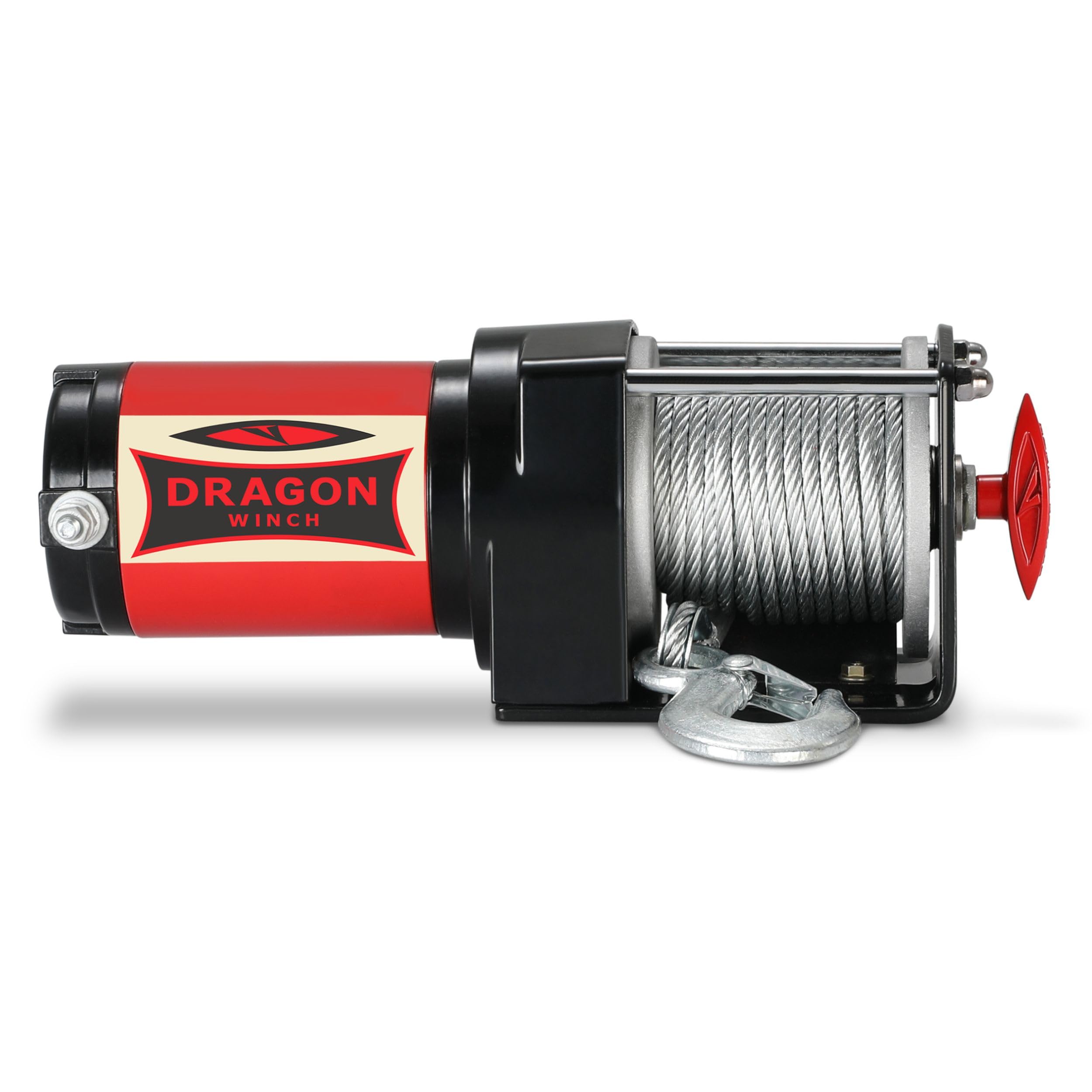 DRAGON WINCH - Verricello Elettrico 12V 3000 lbs / 1360 kg Argano Elettrico Serie Maverick Cavo in Acciaio 10m per Aratri, Quad, ATV e UTV incluso telecomando senza fili + accessori per verricello