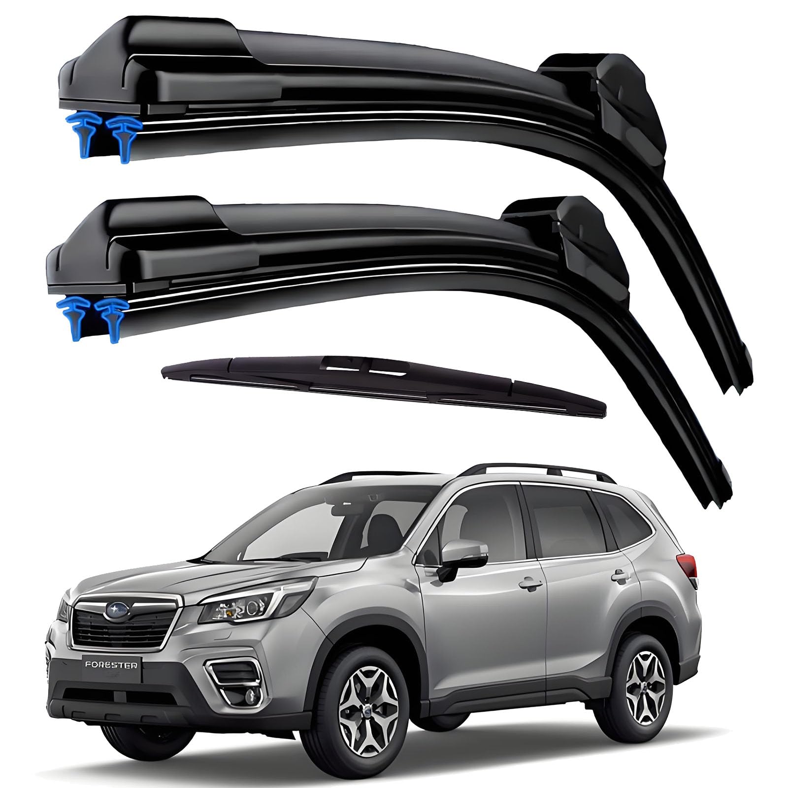 Photo 1 of HIDOFILT Dual Rubber Blade Windshield Wipers for 2019 2020 2021 2022 2023 2024 2025 Subaru Forester,Automotive Replacement Wiper Blades 26"/17"/14" Rear Wiper (Set of 3) Top Lock