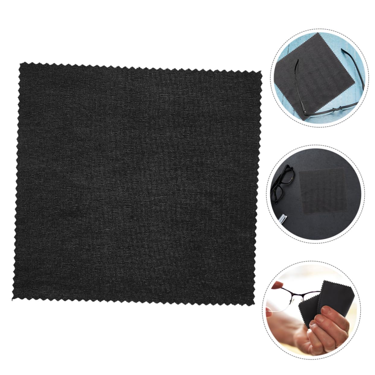 CALLARON 4 Set Salviette Per Occhiali Schermo Panno Di Pelucchi Panni Per La Pulizia Degli Occhiali Individualmente Pulizia Panni in Microfibra Schermi Black Fibra Superfine 50 Pezzi*4