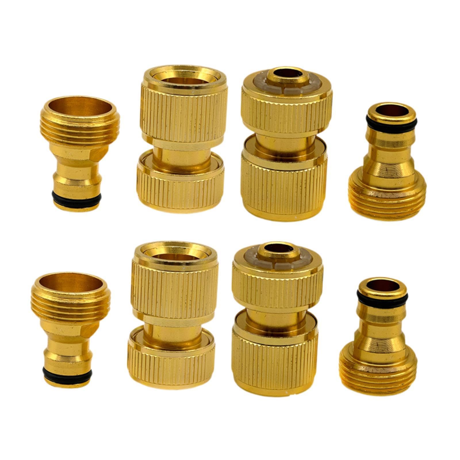 Attacchi Rapidi per Tubi da Giardino, Connettori per Tubi, Accessori, Facili da Installare, Premium, Multifunzionali, Ottone