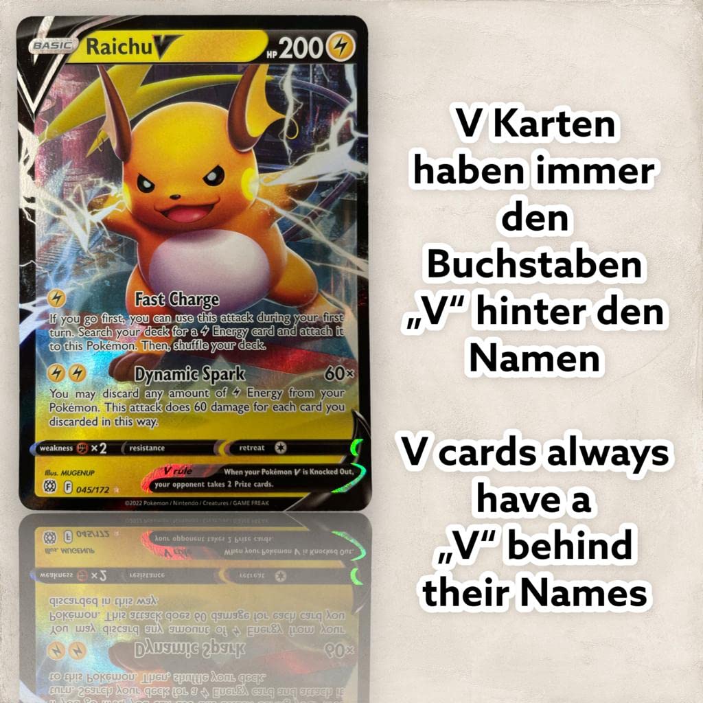 Carte V/GX/EX Ultra raro V Card + 1 Heartforcards® Toploader, 3 pezzi