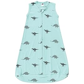 Hudson Baby Unisex Baby Cotton Wearable Sleeping Bag, Sack, Blanket, Dino Blast Sleeveless, 12-18 Months