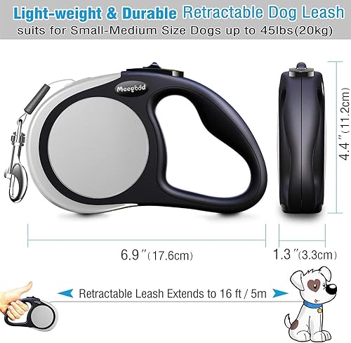 Miniatura 5 de MigooPet - Correa retráctil resistente para perros de 16 pies, resistente y duradera, para perros de hasta 45/115 libras, sistema de bloqueo