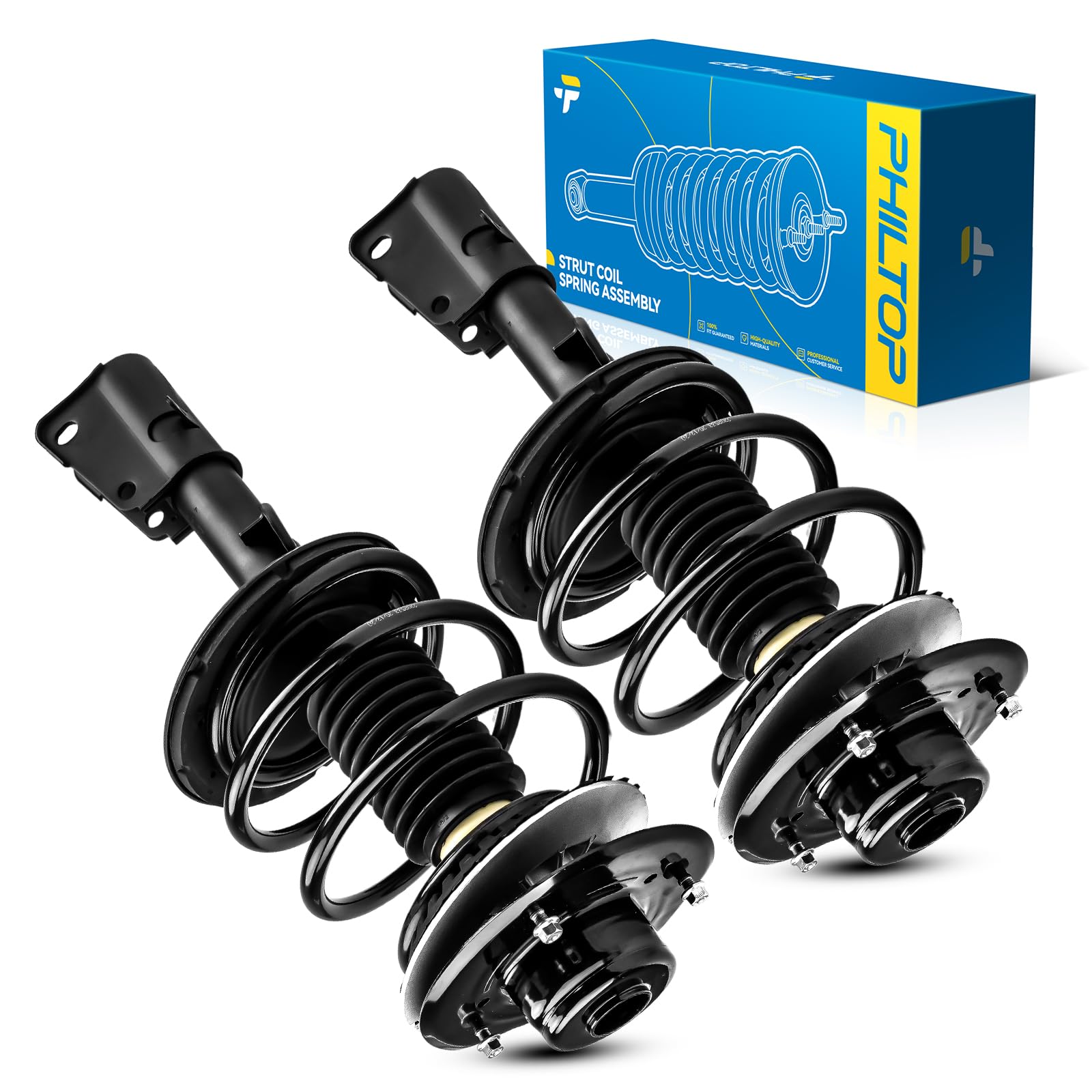 PHILTOP Struts Shock Absorber w/Coil Spring for Caravan,Grand Caravan,Front