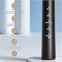 Vista 3 de Cepillo de dientes eléctrico, cepillo de dientes eléctrico para adultos, cepillos de dientes eléctricos sónicos recargables, 5 modos de cepillado