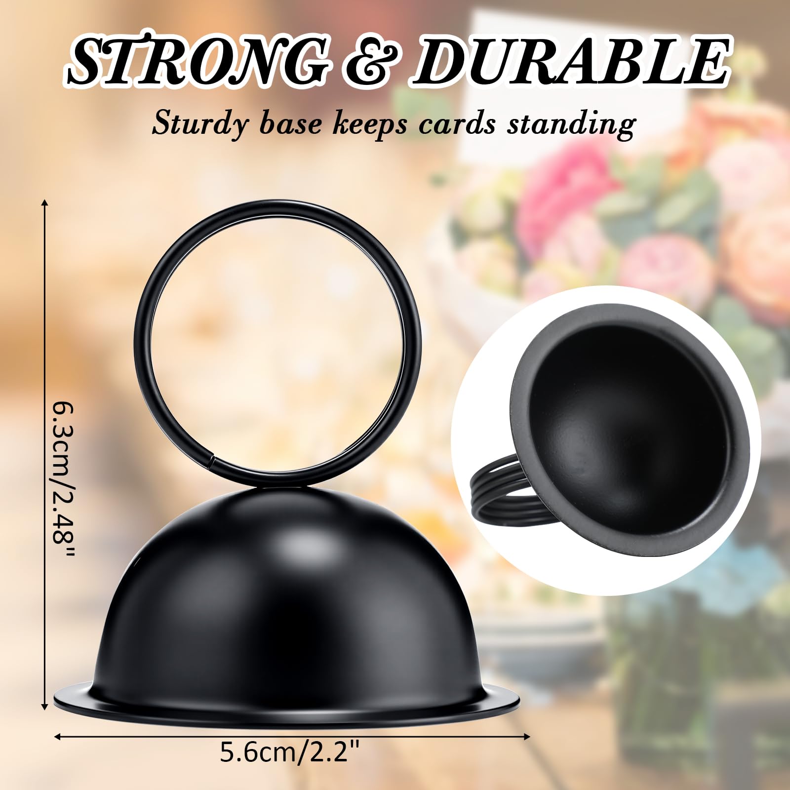 MorningRo 24 soportes de metal para tarjetas de mesa, soportes para números de mesa, soportes para letreros de mesa, soportes para números de mesa, soportes de menú de mesa para boda, Navidad,