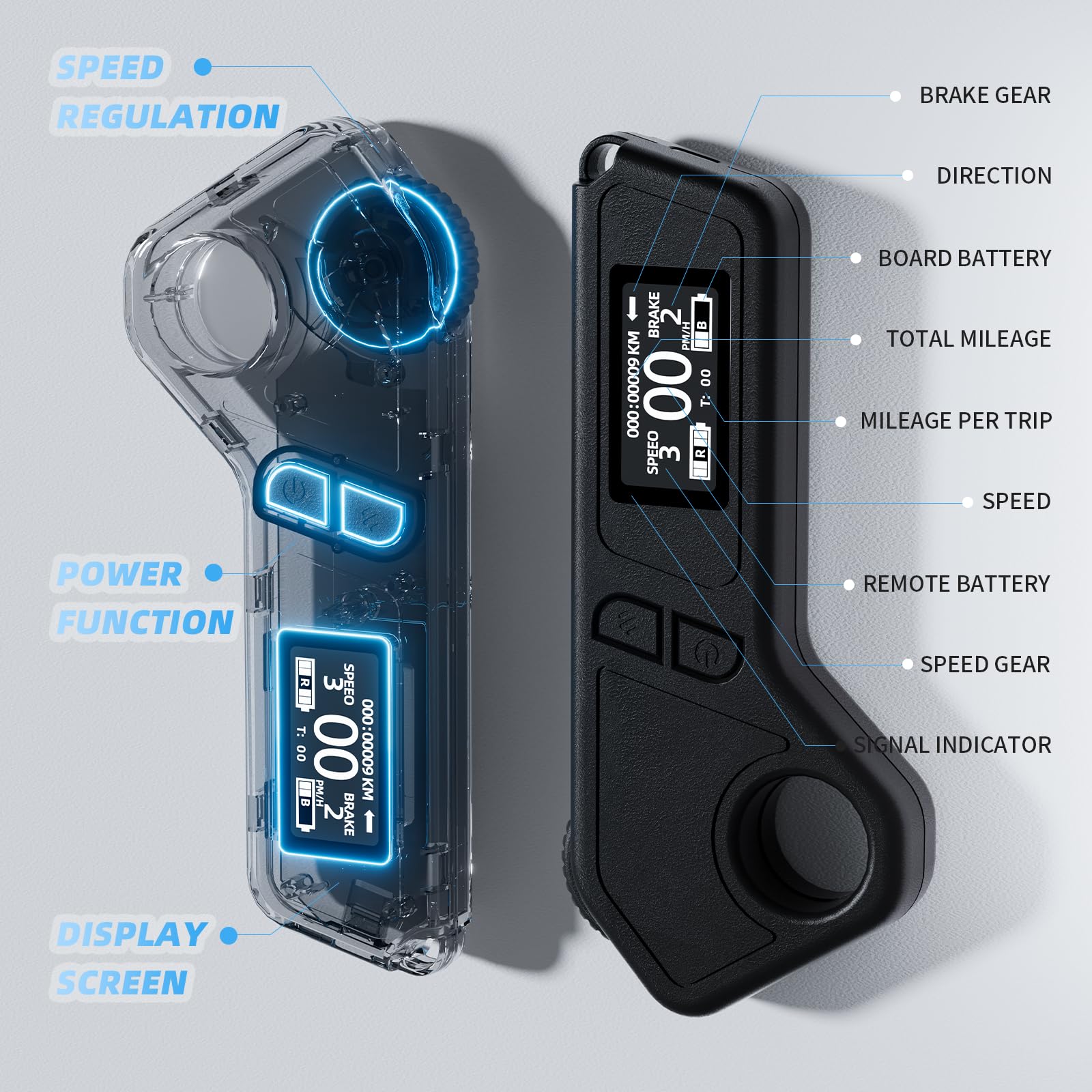 V20 Skateboard électrique avec télécommande, vitesse maximale de 28 km/h, portée de 36 km, moteur moyeu de 1000 W, longboard pour adultes et adolescents