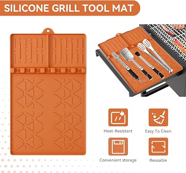 Silicone Griddle Tools Mat for Ninja FlexFlame
