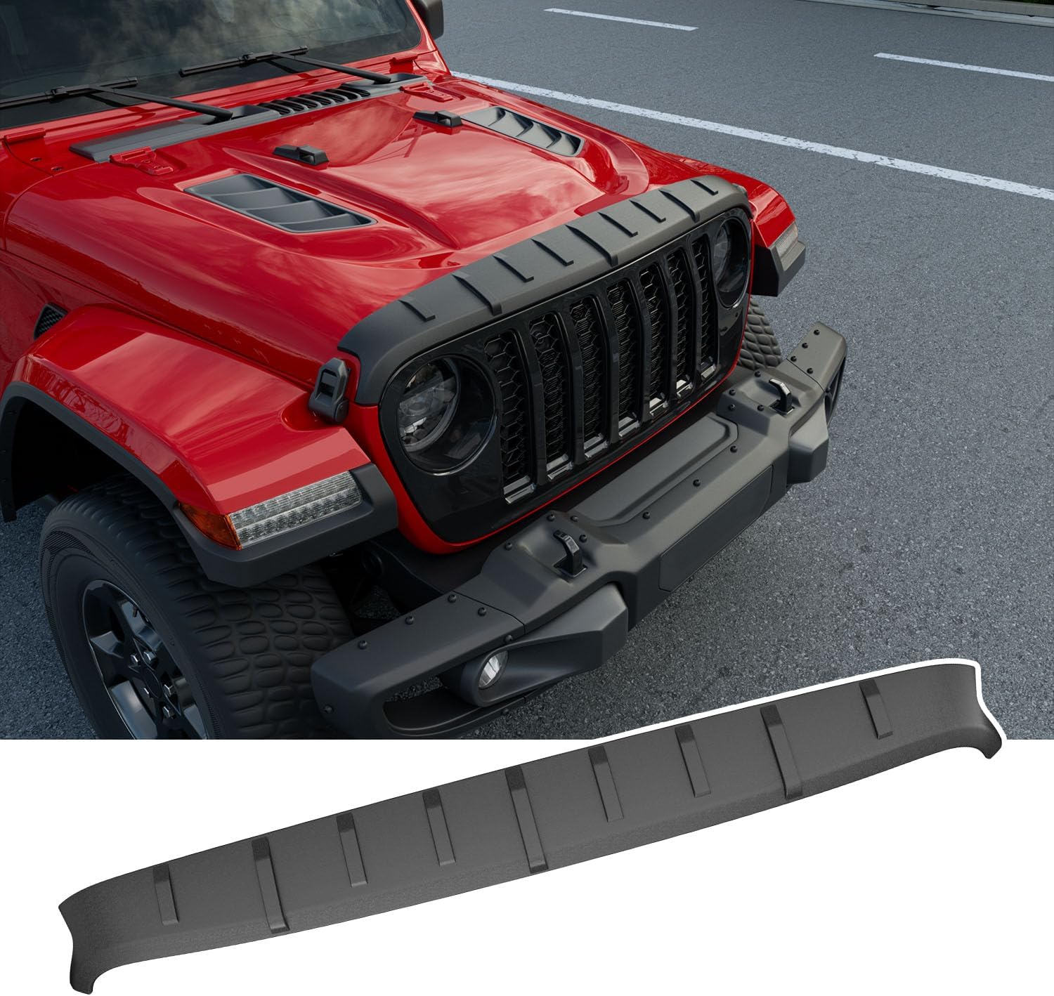 powoq Hood Deflector Compatible with 2021-2026 Ford Bronco Hood Protector Shield TPE Deflector Replacement for 2021-2026 Ford Bronco Accessories