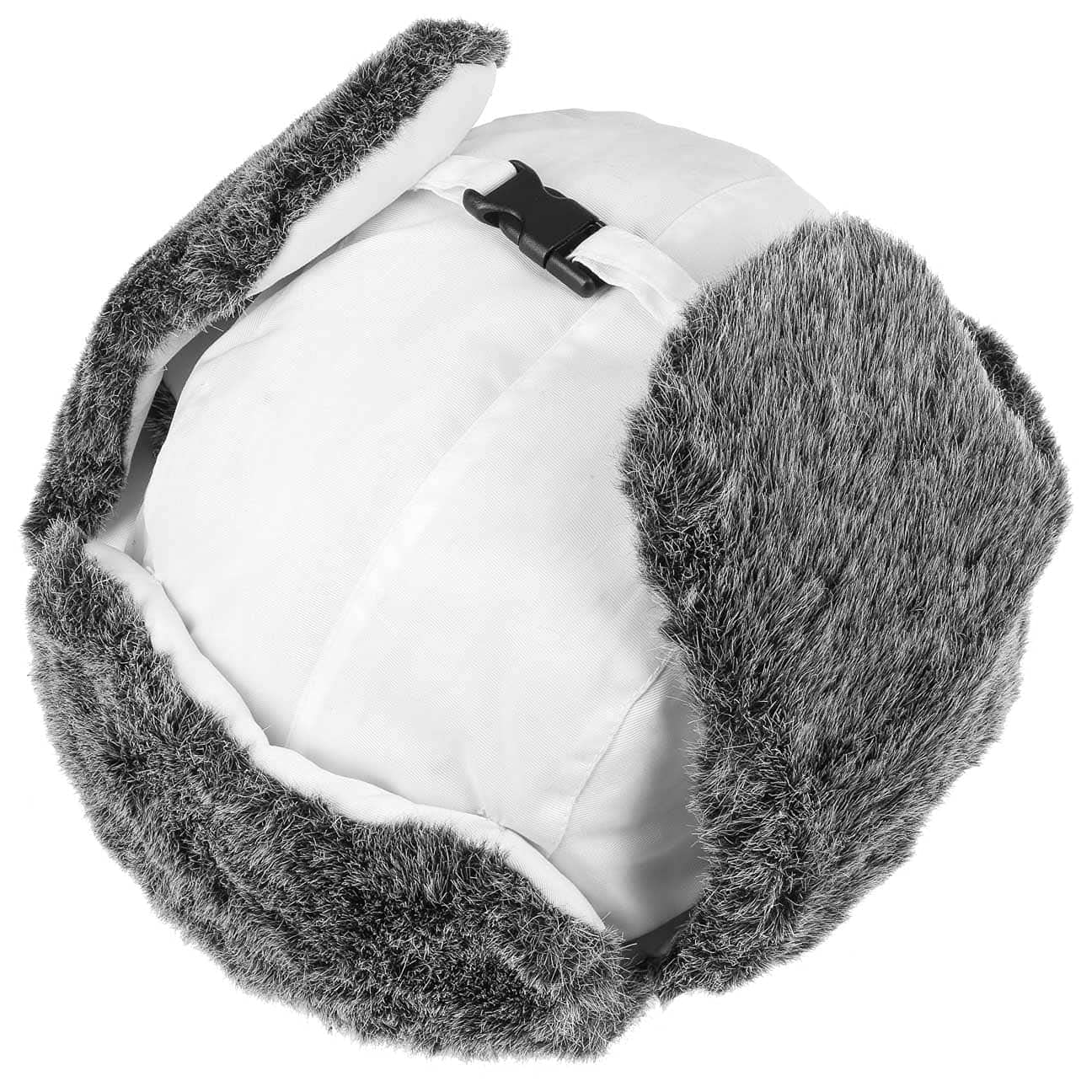 Chapeaushop Chapka Eco Polar Lapeer Bonnet d'aviateur pour Femme Bonnet pour l'hiver (M (56-57 cm) - Blanc)
