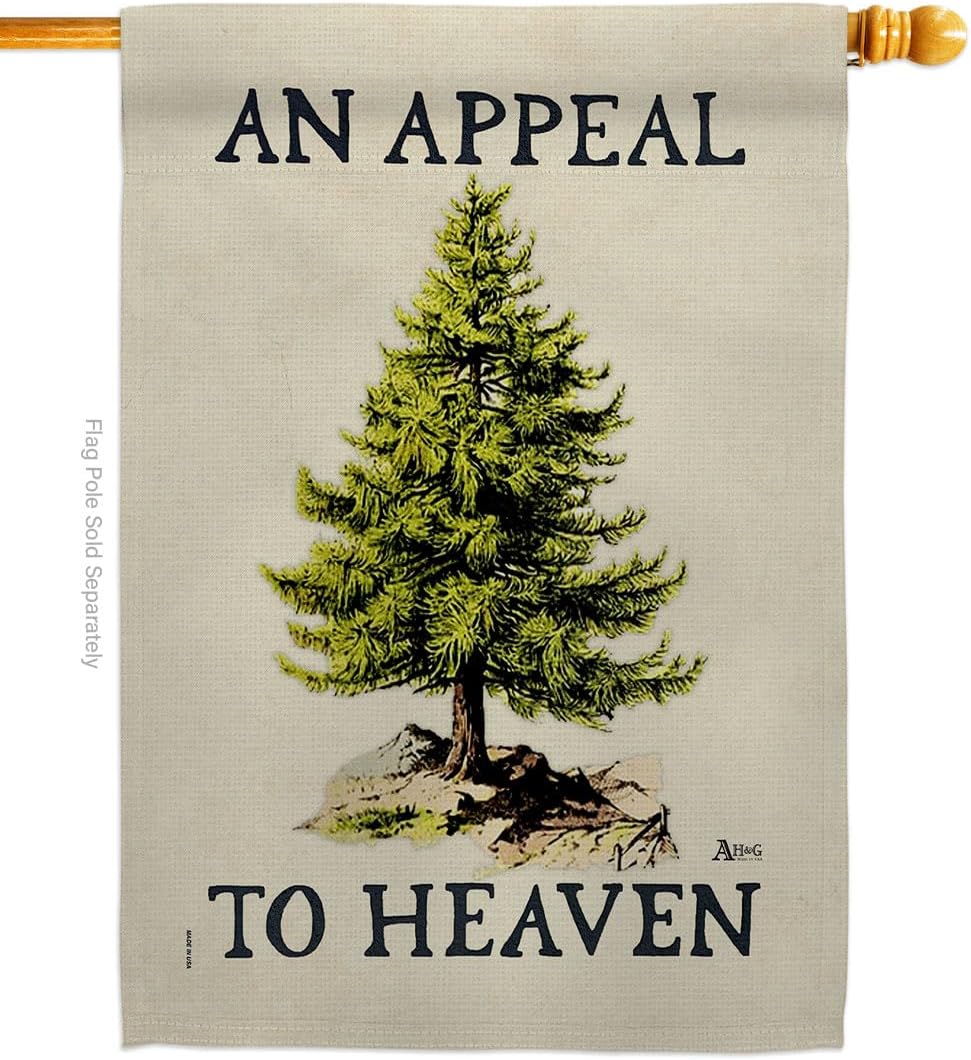 an Appeal to Heaven Garden House Flag Washington's Cruisers Vintage Poster Door Decor Gadsden Liberty Pine Tree Yard Sign Historical Revolution Colonial Banner Gifts Patriotic Decorations Made in USA