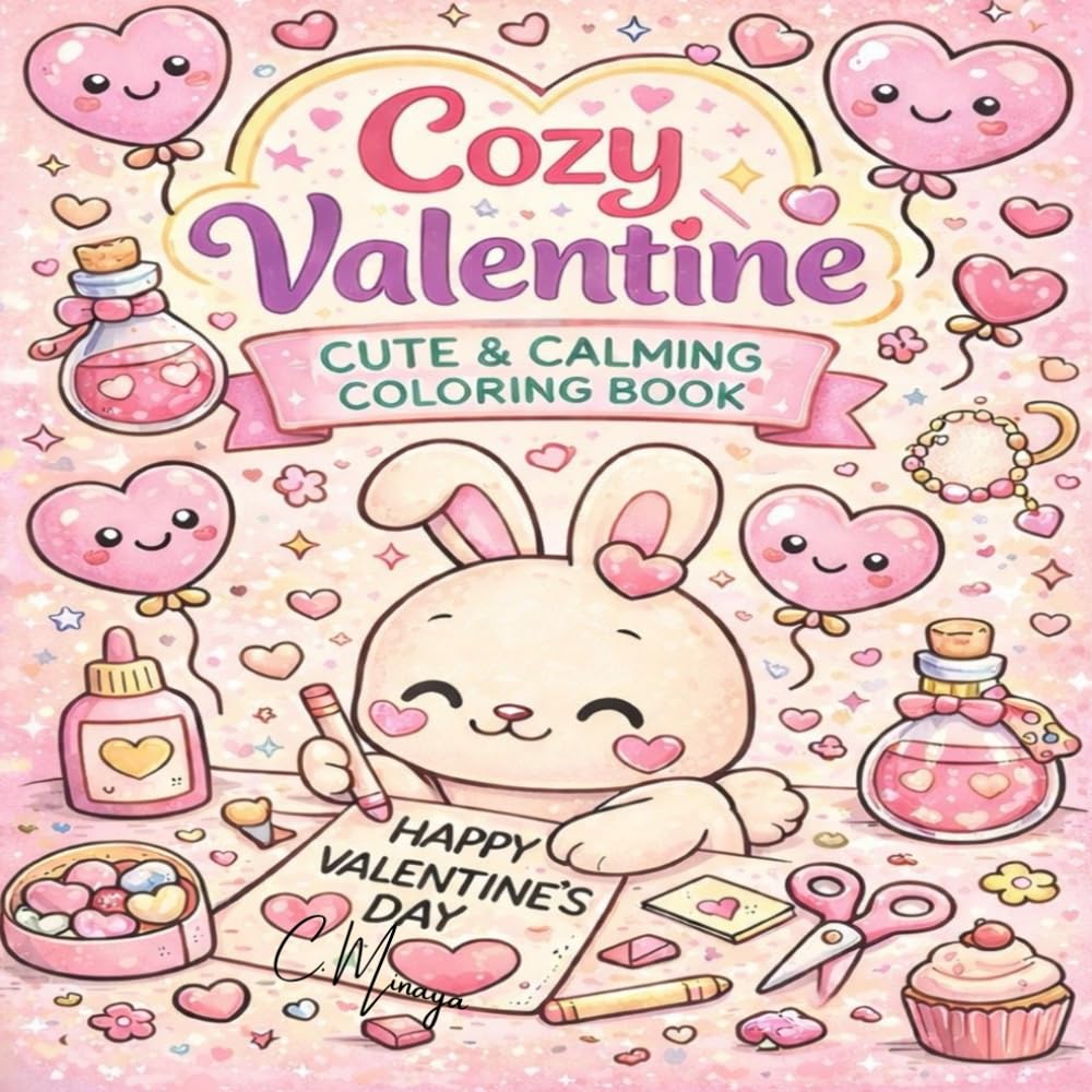 Cozy Valentine: Cute & Calming Coloring Book (Cozy, Cute, & Calming)