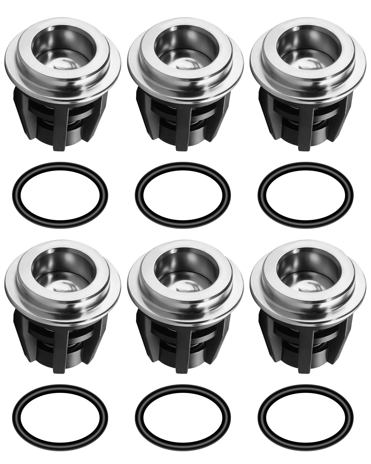 Hochdruckreiniger-Rückschlagventil-Set, passend für Mi-T-M 700009 Inter Pump 47 49 50 51 Serie Kit01/K01 36.7032.01 758-543, ersetzt 700009, 6 Stück