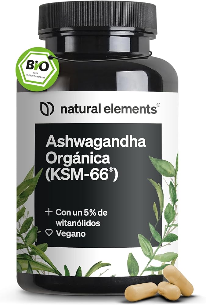 natural elements Ashwagandha KSM-66® ecológica 180 cápsulas