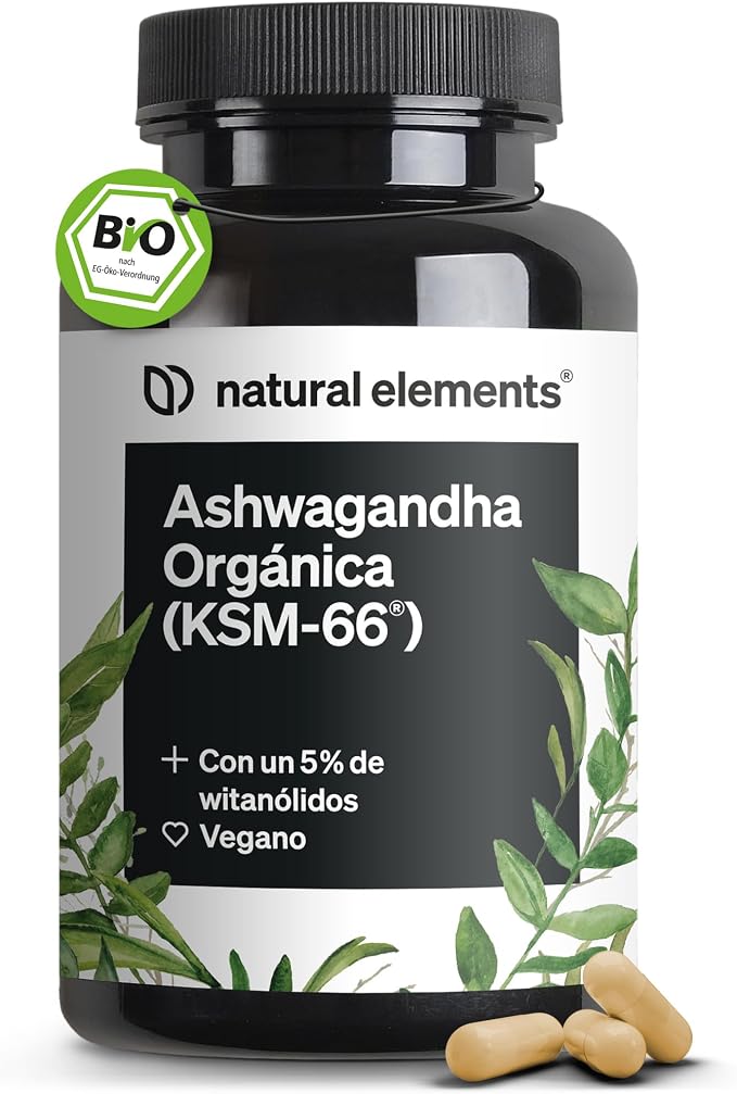 Ashwagandha KSM-66® ecológica - 600 mg de extracto de raíz de ...