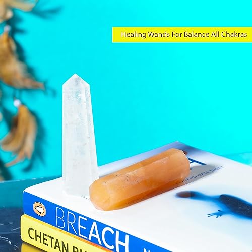 Miniatura 3 de Varita de cristal opalita - Cristal de piedra lunar arcoíris - Piedra natural de cuarzo - Obelisco de cristal - Piedras positivas - Varita de cuarzo