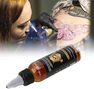 Tattoo Transfer Gel, 60ml Tattoo Transfer Oil Mild Special Bottle Nozzle Design Tattoo Transfer Cream Stencil Application Stencil Primer for Home Salon Transfer Stickers Paper Machine Stencils