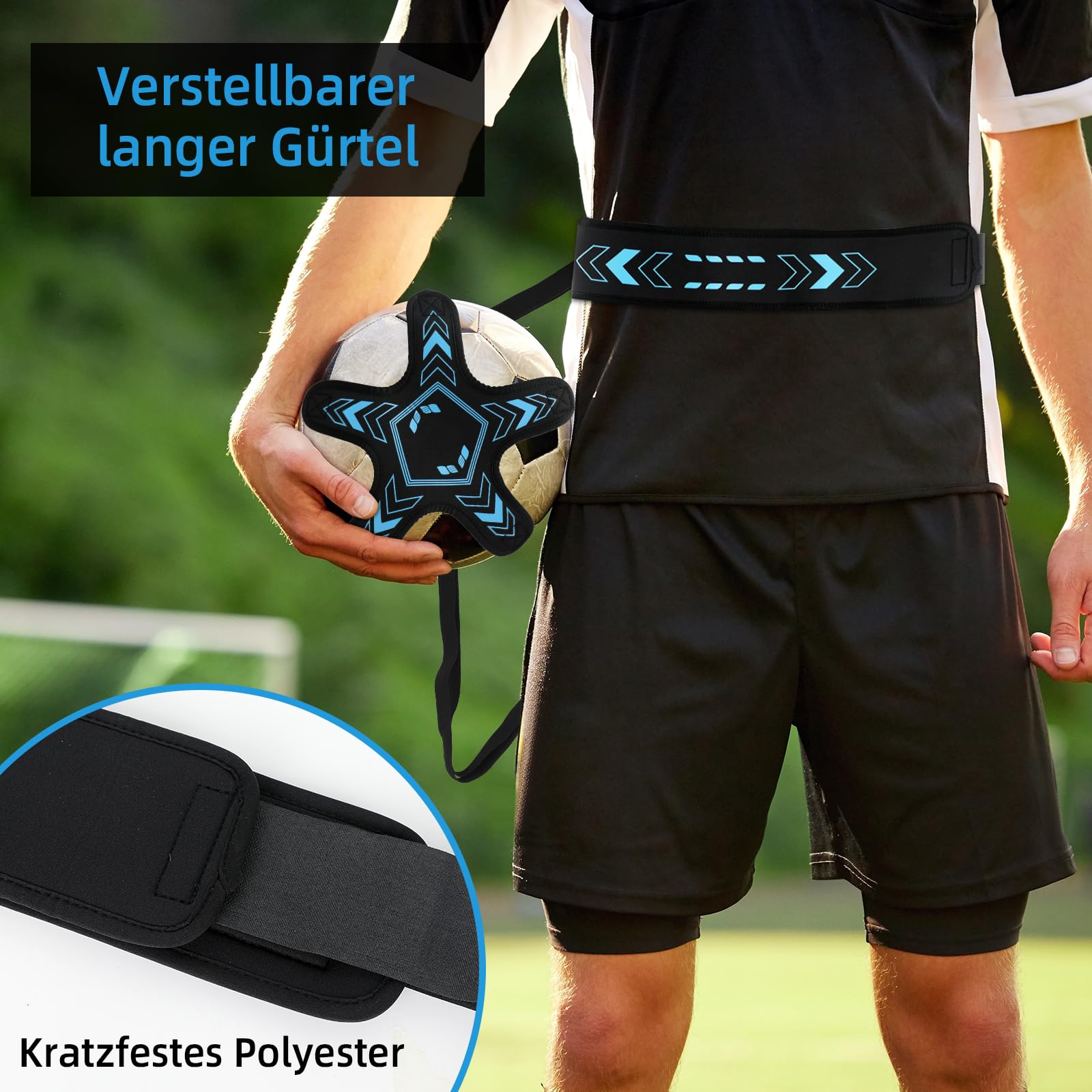 Fußballtrainer mit Kordel - Fussball Geschenke Jungen Trainingsgerät für Fußballer Fußballtrainingszubehör für Vereinsspieler Fußballtrainingsgürtel Geschenkidee
