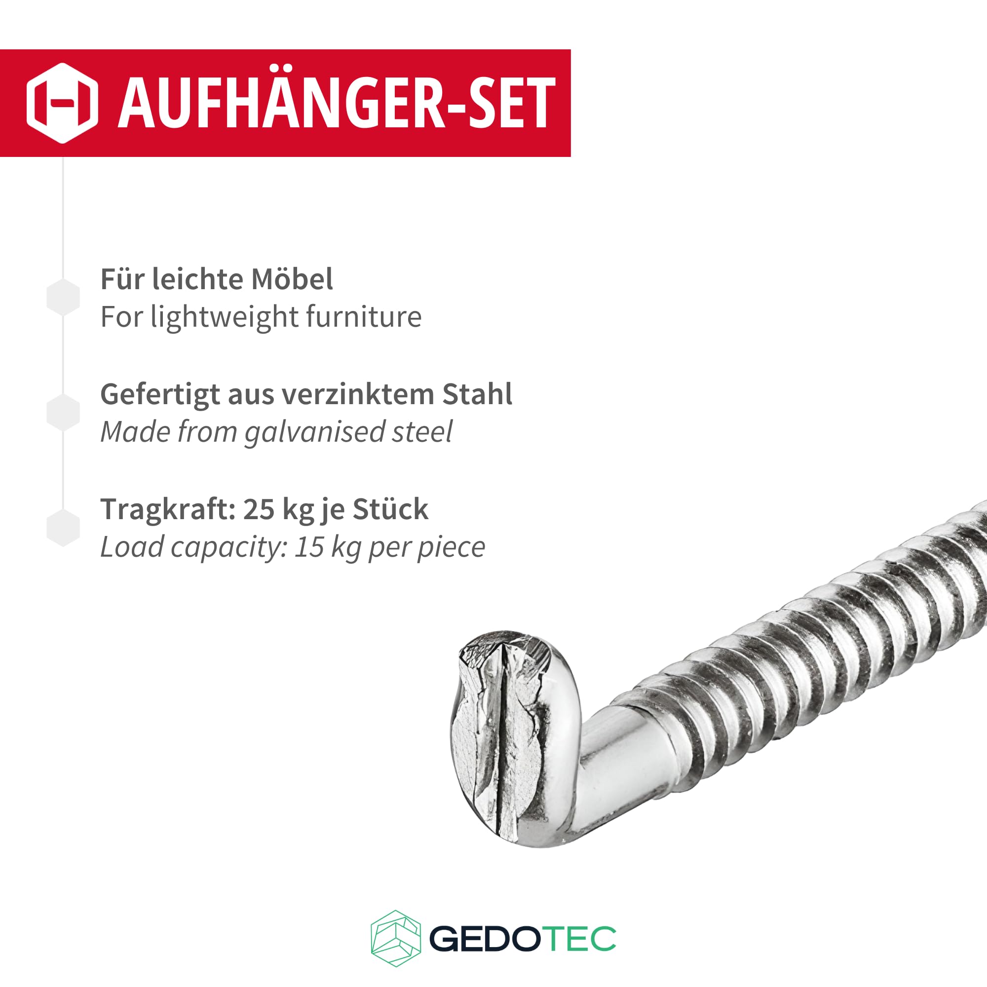 Crochets Muraux En Acier Galvanisé - Lot De 2 - Support 80kg - Pour Échelle, Outils, Vélos - Fixation Facile