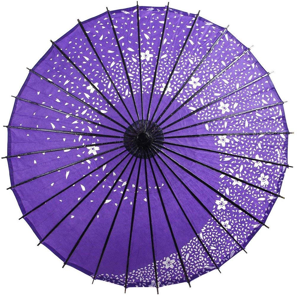 Japanese Paper Umbrella Wagasa Cherry Blossom Parasol Handmade 31.5in Decor