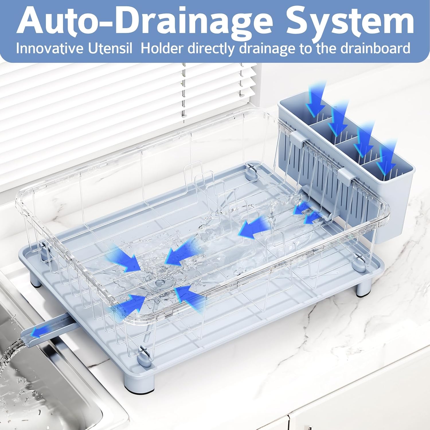 Pink Dish Drying Rack - Space-Saving Dish Rack,Dish Racks for Kitchen Counter with Drainboard, Birthday Christmas Day Mothers Day Thanksgiving Gifts for Mom Grandma Wife Kitchen Enthusiasts
