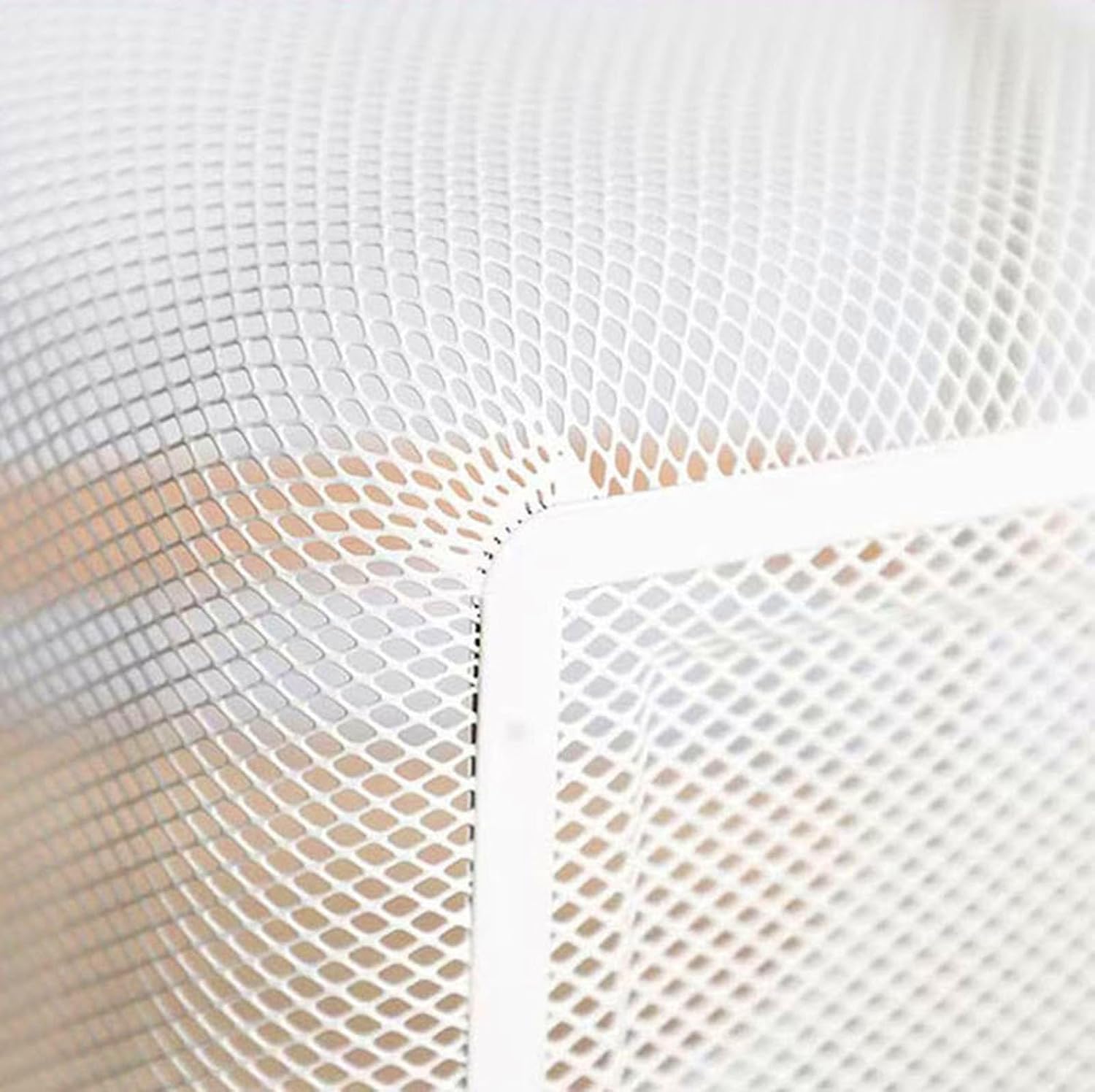 AJIODA Metal Mesh Steel Basket, Storage Organizer Basket Garden Harvest Basket Multi-functional Kitchen Fruit Baskets Bin with Wooden Handle for Bathroom Picnic Shopping Decor Cabinet Home, White image 5
